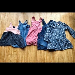 Baby Gap Girl Dress Short Romper Bundle,18-24M